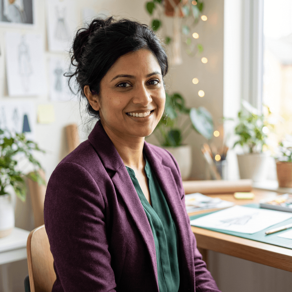 Royal Bloom event planner smiling at a styled table setting
