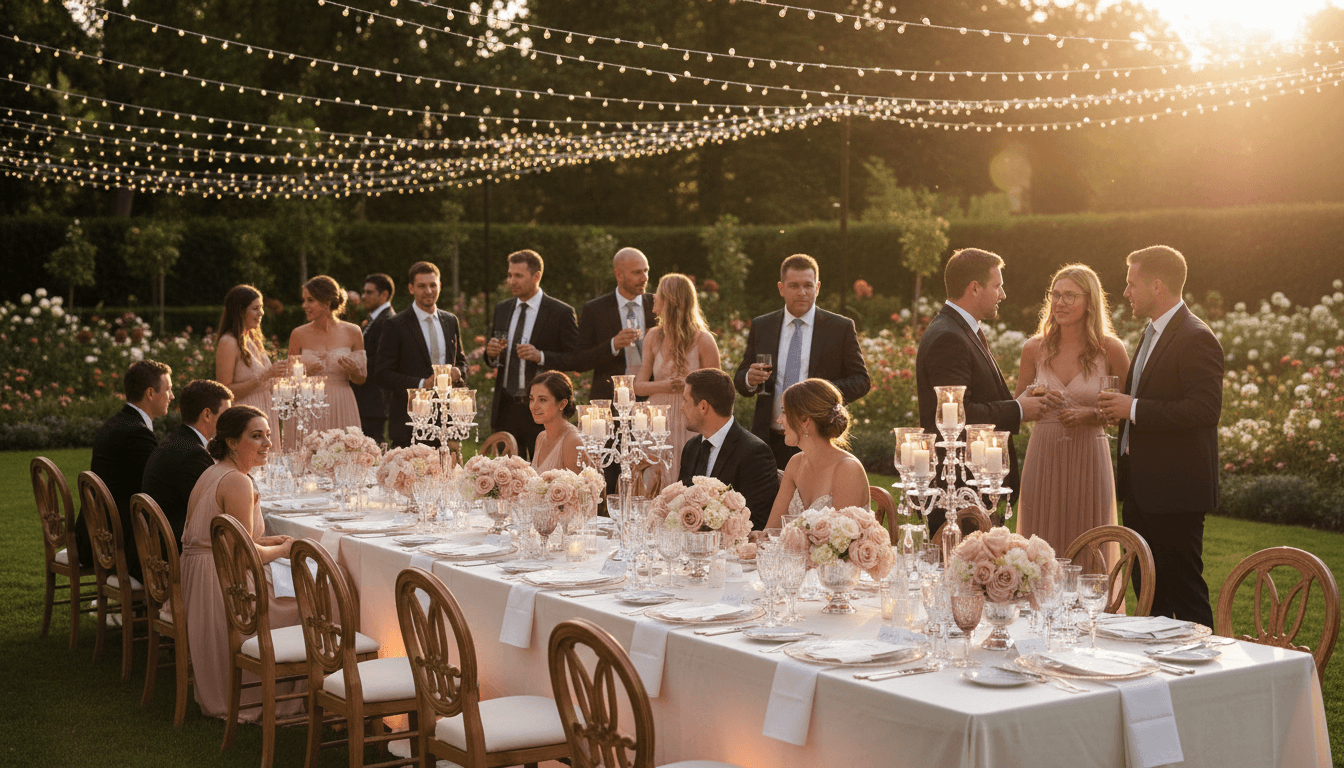 Elegantly styled wedding reception table with floral centerpieces and candlelight in a Toronto venue