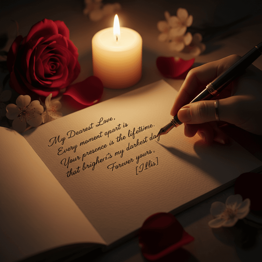 Handwritten place card on velvet linen with candlelight